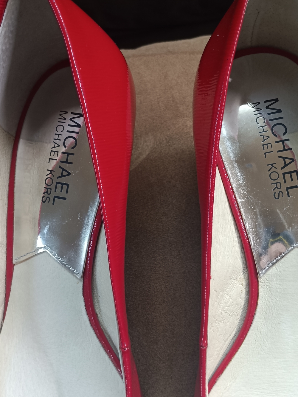 Michael Kors Bright Red Patent Pointed-Toe Stiletto Pumps - Picture 7 of 10
